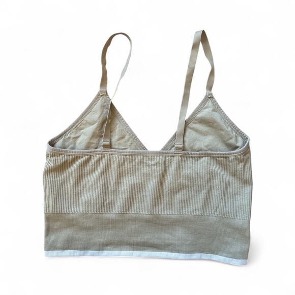 Harper Wilde Lounge Rib Triangle Bralette in Tan Size XL - Picture 2 of 3